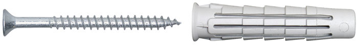 NKT Fasteners T6 universaldybel m/skrue 5 x 25 mm 10 stk.